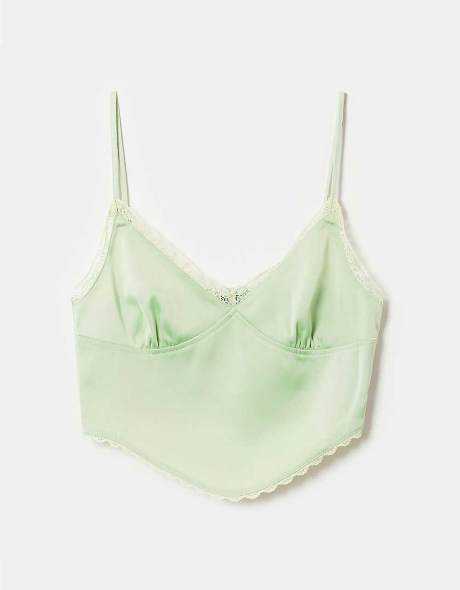 Vestiario Tally Weijl Top Corti | Top Corto Senza Maniche Verde