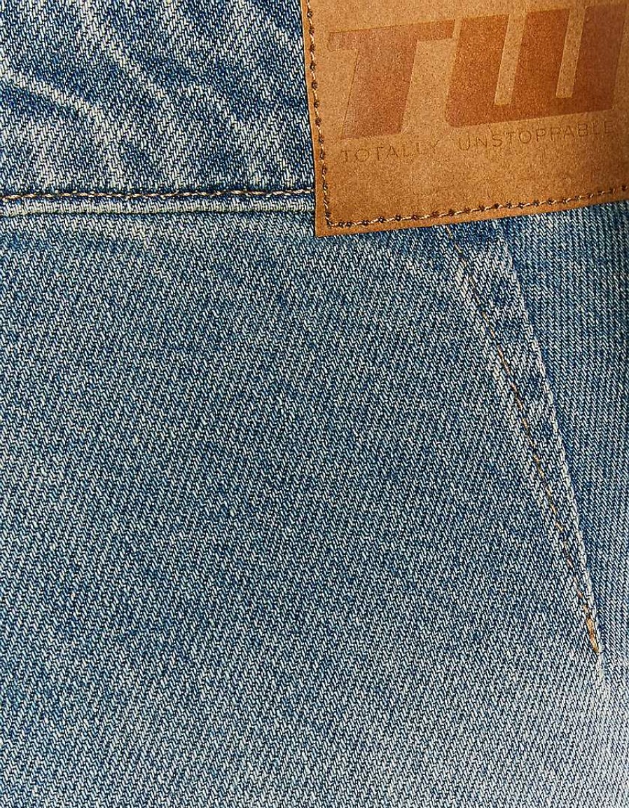 Vestiario Tally Weijl | Jeans Con Paracadute Cargo A Vita Media Blu