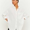 Vestiario Tally Weijl | Camicia Basic In Misto Lino Bianco