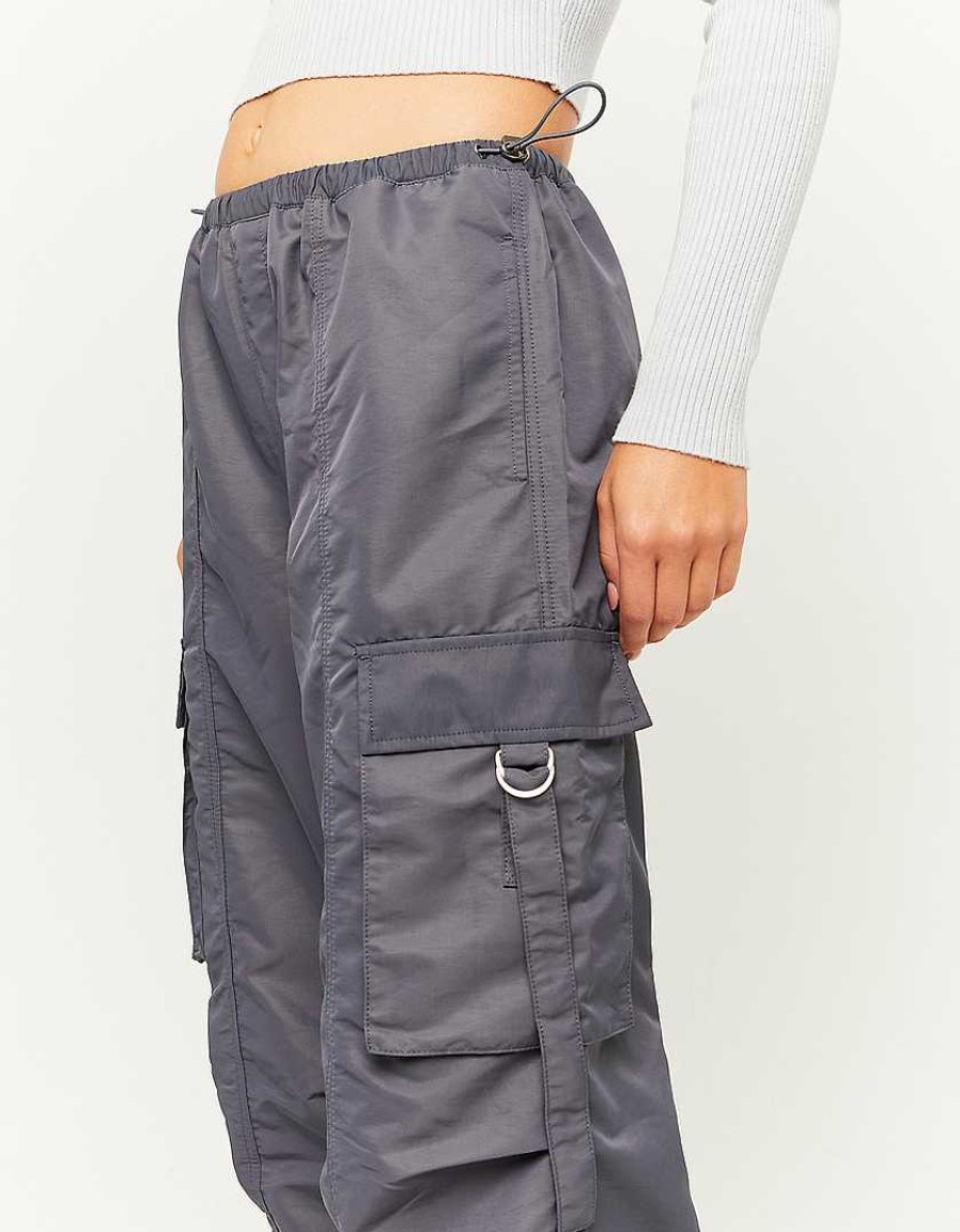 Vestiario Tally Weijl | Pantaloni Da Paracadute Cargo Grigio