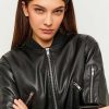 Vestiario Tally Weijl Giacche Nere | Giubbotto Bomber In Ecopelle Nero