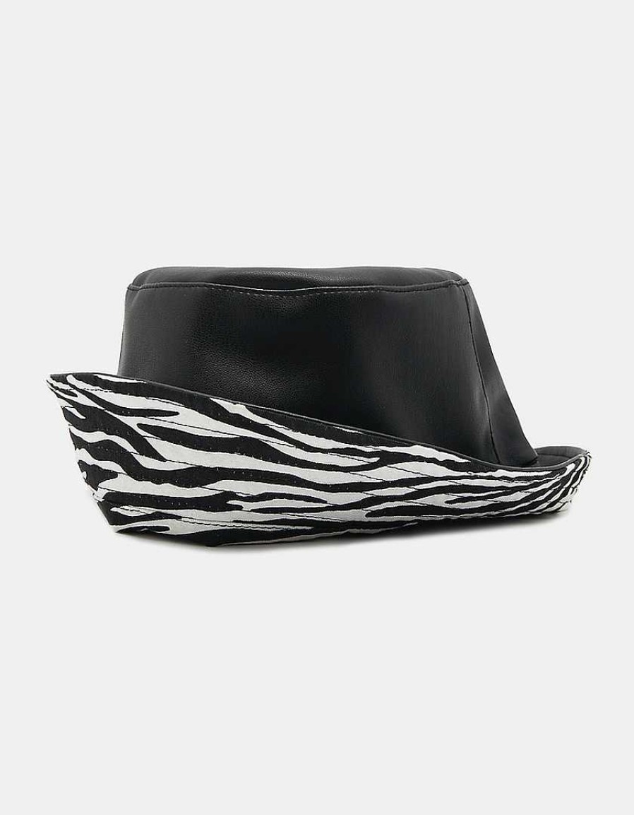 Accessori Tally Weijl | Cappello Da Pescatore In Finta Pelle Nero