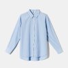 Vestiario Tally Weijl | Camicia Oversize Bianca Con Riga Blu Multicolore