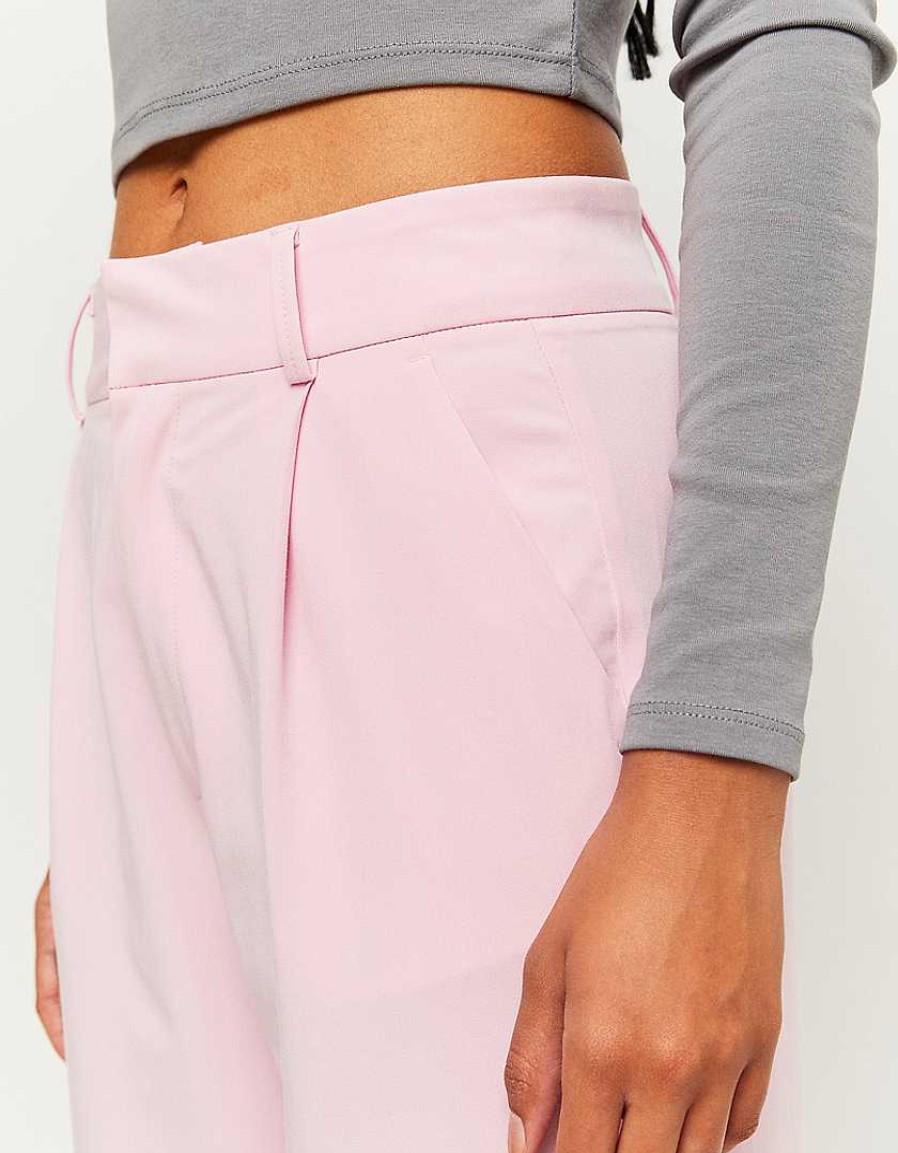 Vestiario Tally Weijl Pantaloni A Vita Alta | Pantaloni Leggeri A Vita Alta Rosa