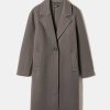 Vestiario Tally Weijl Cappotti | Cappotto Lungo Basic In Finta Lana Grigio