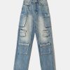 Vestiario Tally Weijl | I Jeans Caricano Multitasche A Vita Media Blu