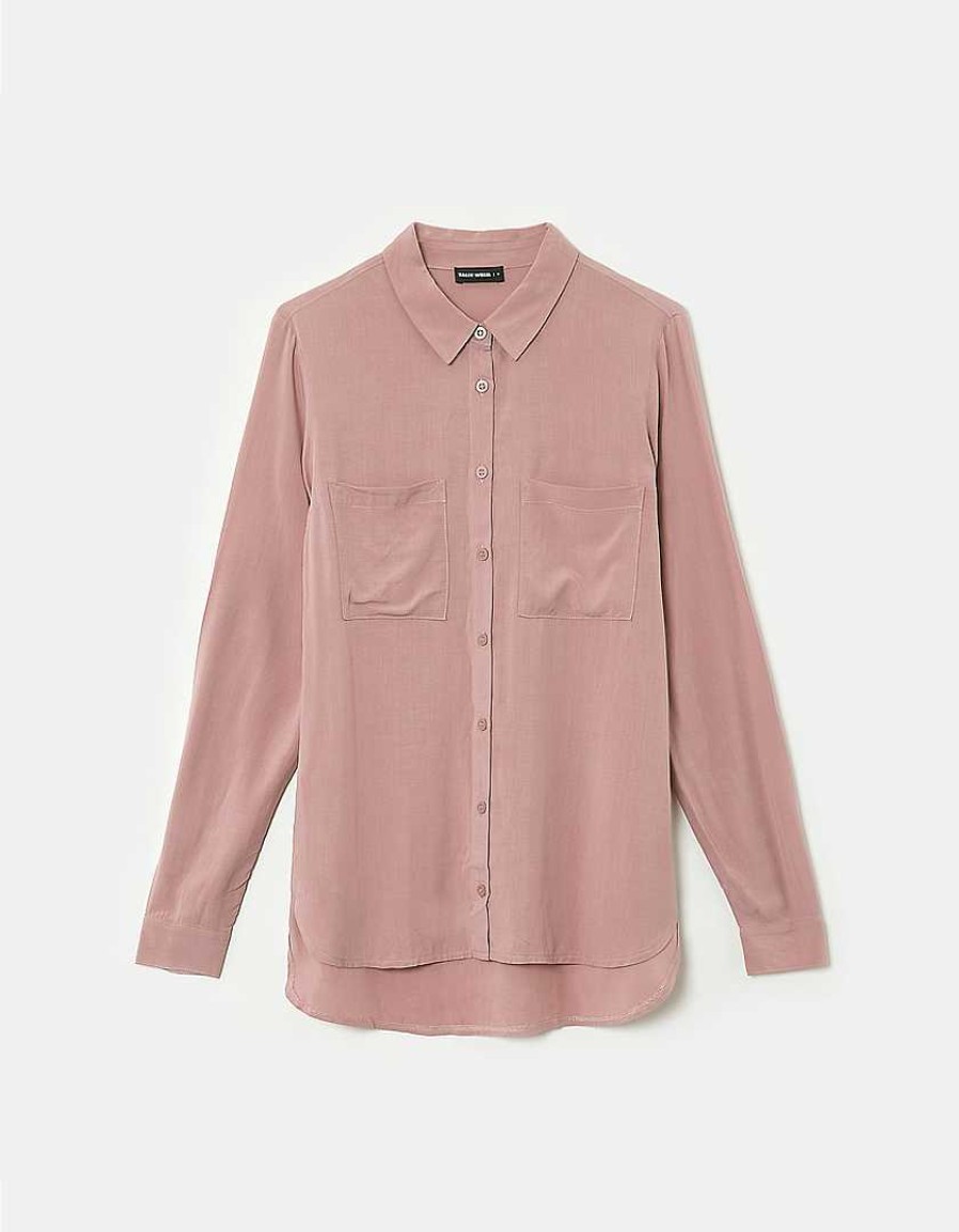 Vestiario Tally Weijl | Camicia A Maniche Lunghe Con Bottoni Rosa