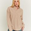 Vestiario Tally Weijl | Camicia In Lino Oversize Beige