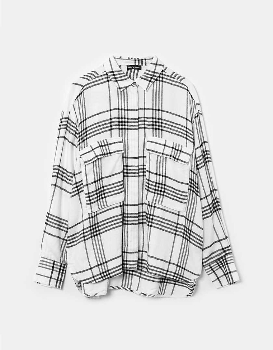 Vestiario Tally Weijl | Camicia A Maniche Lunghe Con Bottoni Bianco