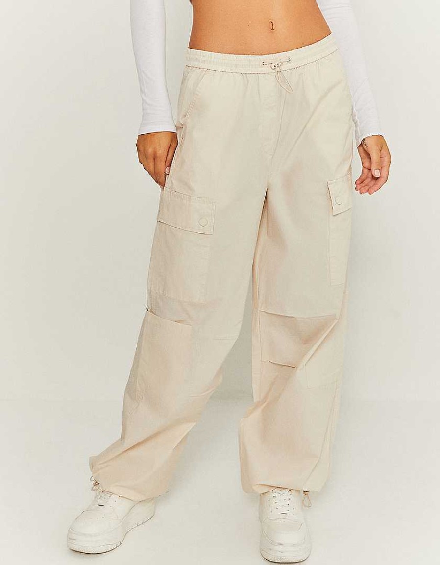 Vestiario Tally Weijl | Pantaloni Da Paracadute Cargo Beige