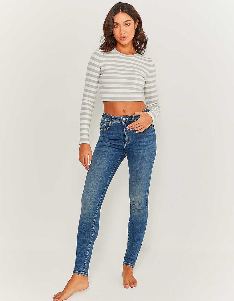 Jeans Tally Weijl | Jeans Push Up Skinny A Vita Media Blu