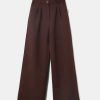 Vestiario Tally Weijl Pantaloni A Gamba Larga | Pantaloni Larghi A Vita Alta Marrone