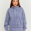 Vestiario Tally Weijl Felpe Con Cappuccio | Felpa Con Cappuccio Stampata Oversize Blu