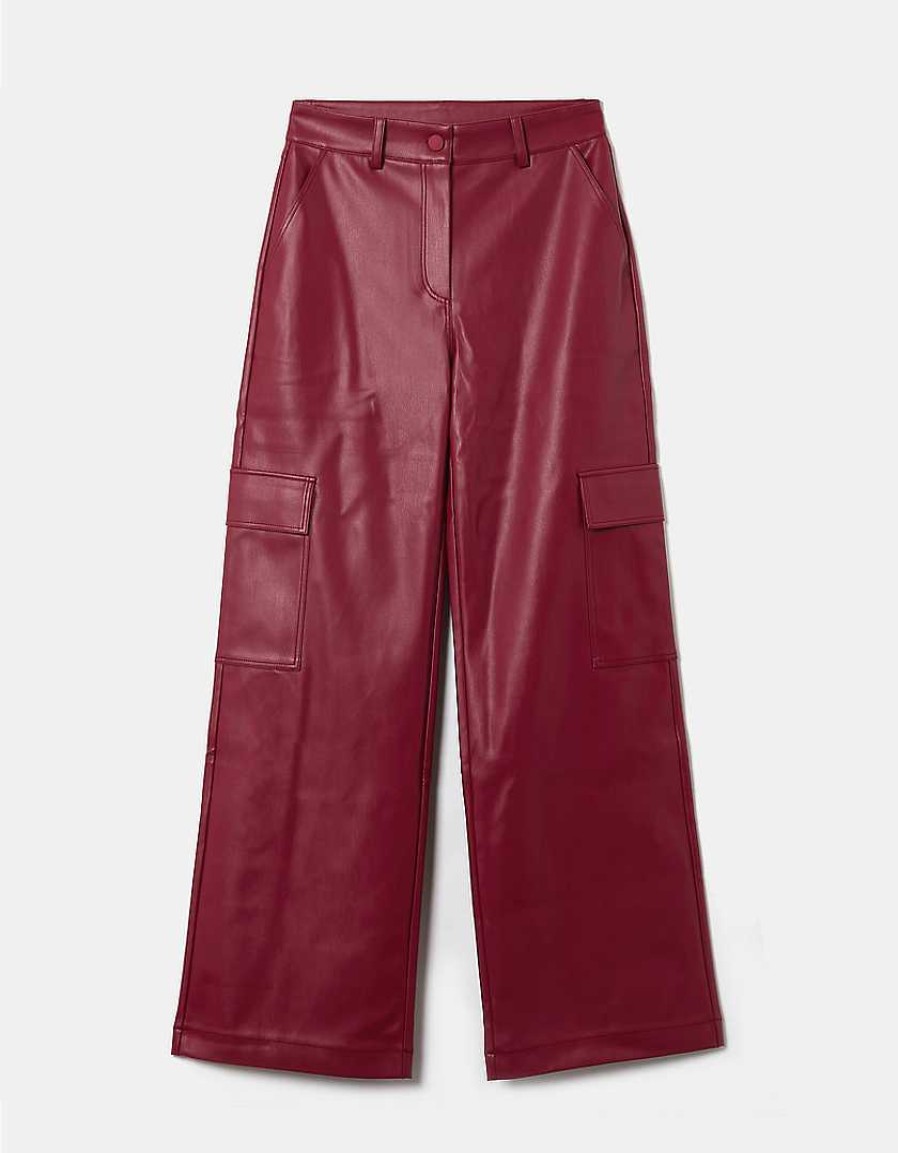 Vestiario Tally Weijl | Pantaloni Cargo A Vita Alta Rosso