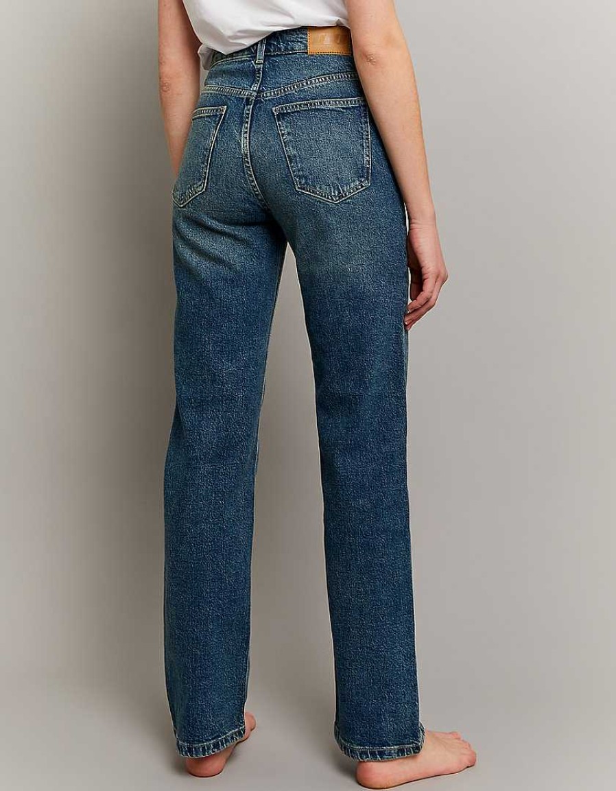 Jeans Tally Weijl | Jeans A Gamba Dritta A Vita Alta Blu