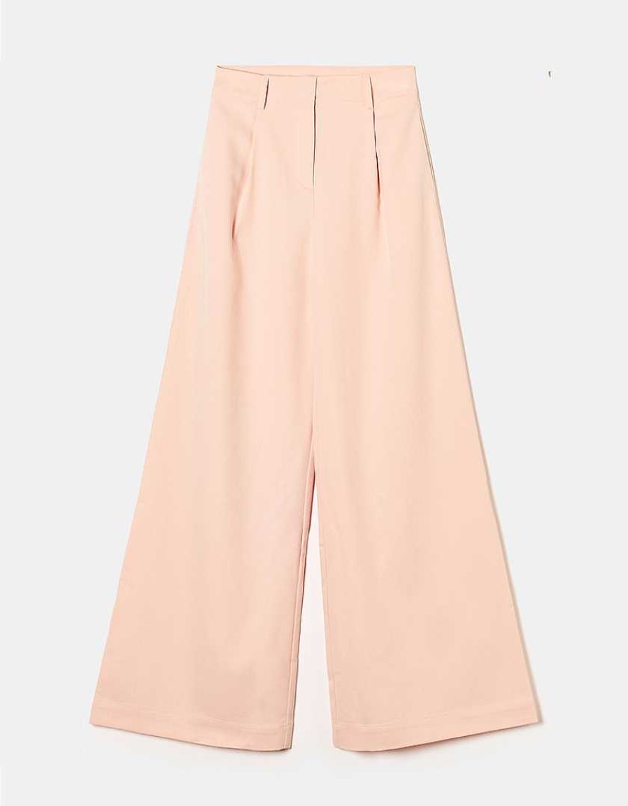 Vestiario Tally Weijl Pantaloni A Vita Alta | Pantaloni A Gamba Larga Rosa