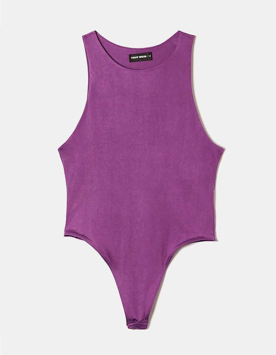 Vestiario Tally Weijl | Body Basic Con Scollo All'Americana Viola