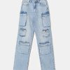 Vestiario Tally Weijl | I Jeans Caricano Multitasche A Vita Media Blu