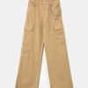 Vestiario Tally Weijl | Pantaloni Cargo A Vita Alta Con Catena Beige