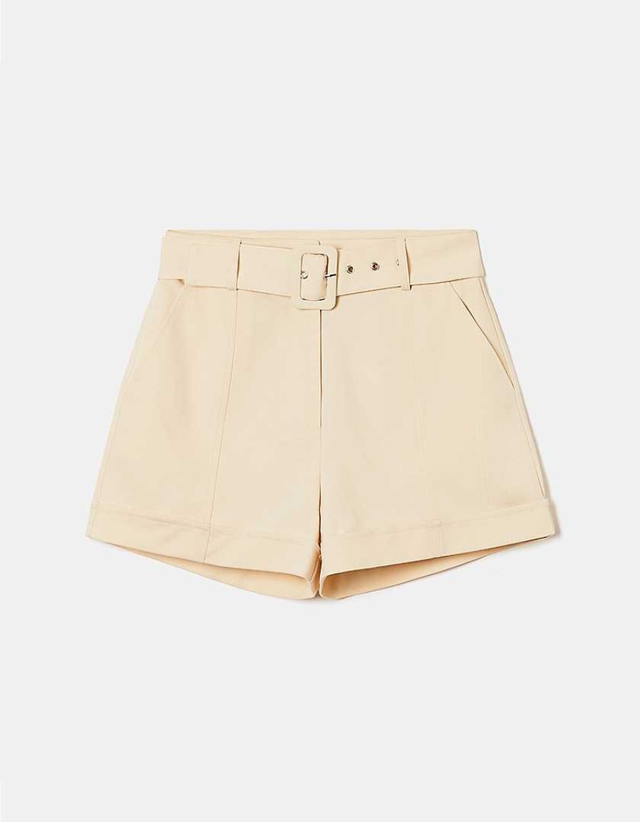 Vestiario Tally Weijl | Pantaloncini Leggeri Con Cintura Beige