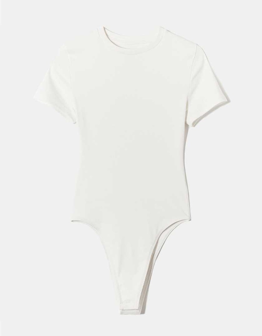 Vestiario Tally Weijl | Body Basic A Maniche Corte Bianco