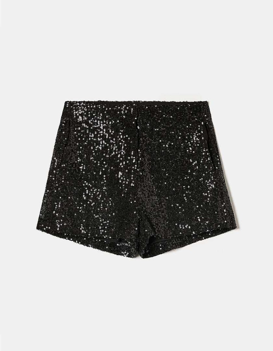 Vestiario Tally Weijl | Pantaloncini Con Paillettes Nero