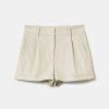 Vestiario Tally Weijl | Mini Shorts In Ecopelle Beige Bianco