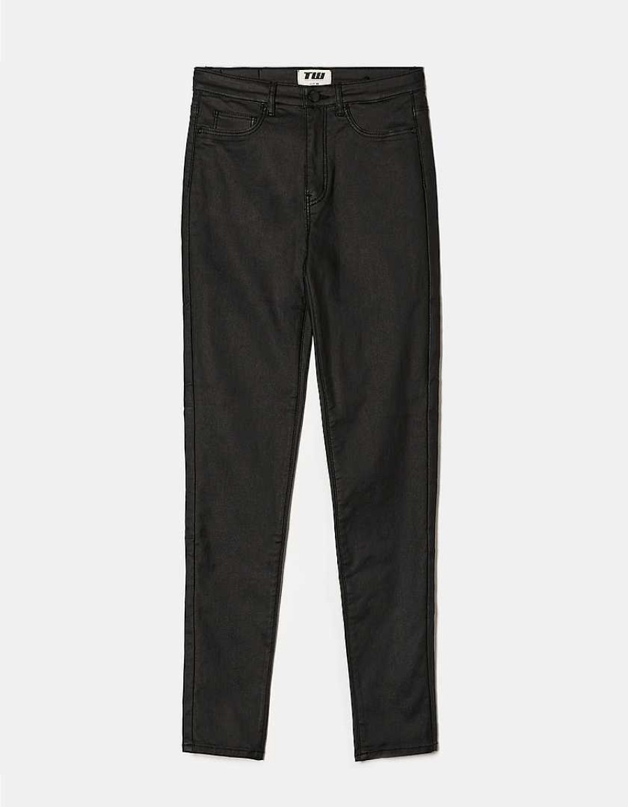 Vestiario Tally Weijl Pantaloni Neri | Pantaloni Skinny A Vita Alta Nero