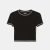 Vestiario Tally Weijl | T-Shirt Con Cuciture A Contrasto Nero