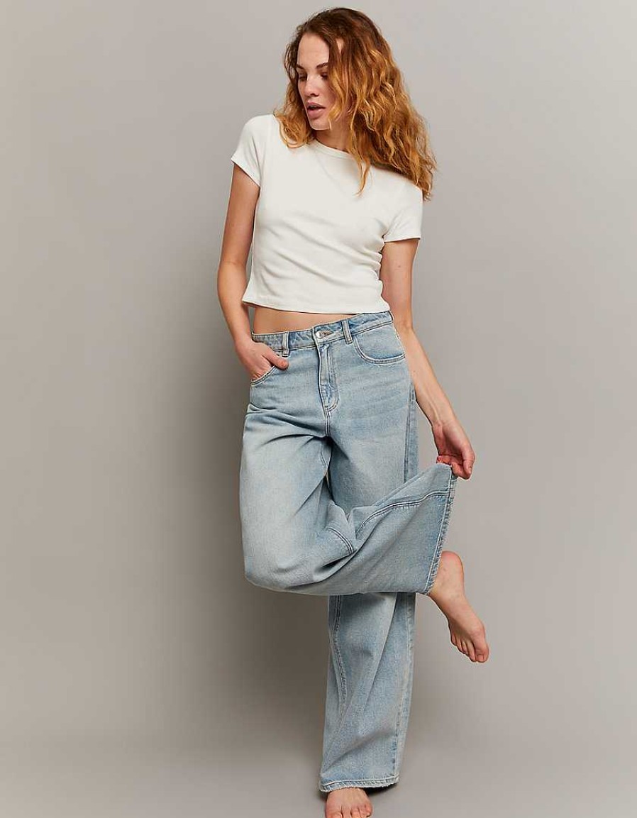 Jeans Tally Weijl | Jeans Da Skater A Vita Media Blu