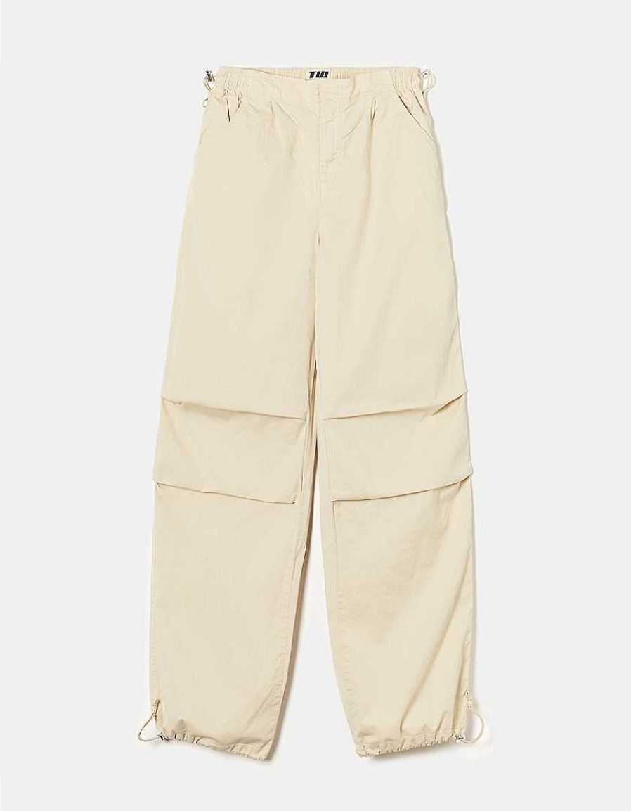 Vestiario Tally Weijl | Pantaloni Da Paracadute Beige