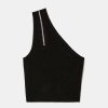 Vestiario Tally Weijl Top Neri | Top In Maglia Monospalla Nero