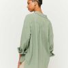 Vestiario Tally Weijl | Camicia Basic In Misto Lino Verde