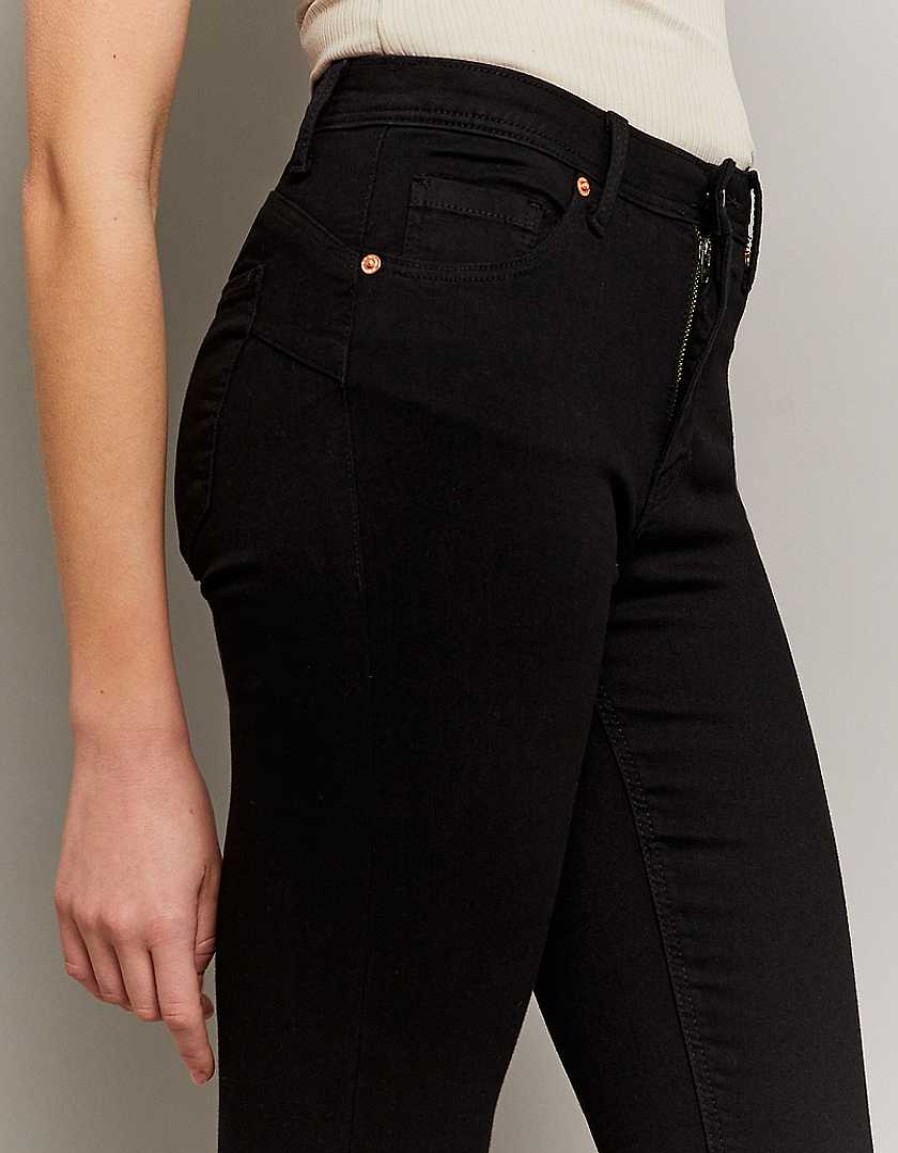 Vestiario Tally Weijl Pantaloni Skinny | Pantaloni Push Up Skinny A Vita Media Nero