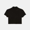 Vestiario Tally Weijl | T-Shirt Corta Con Collo Alto Nero