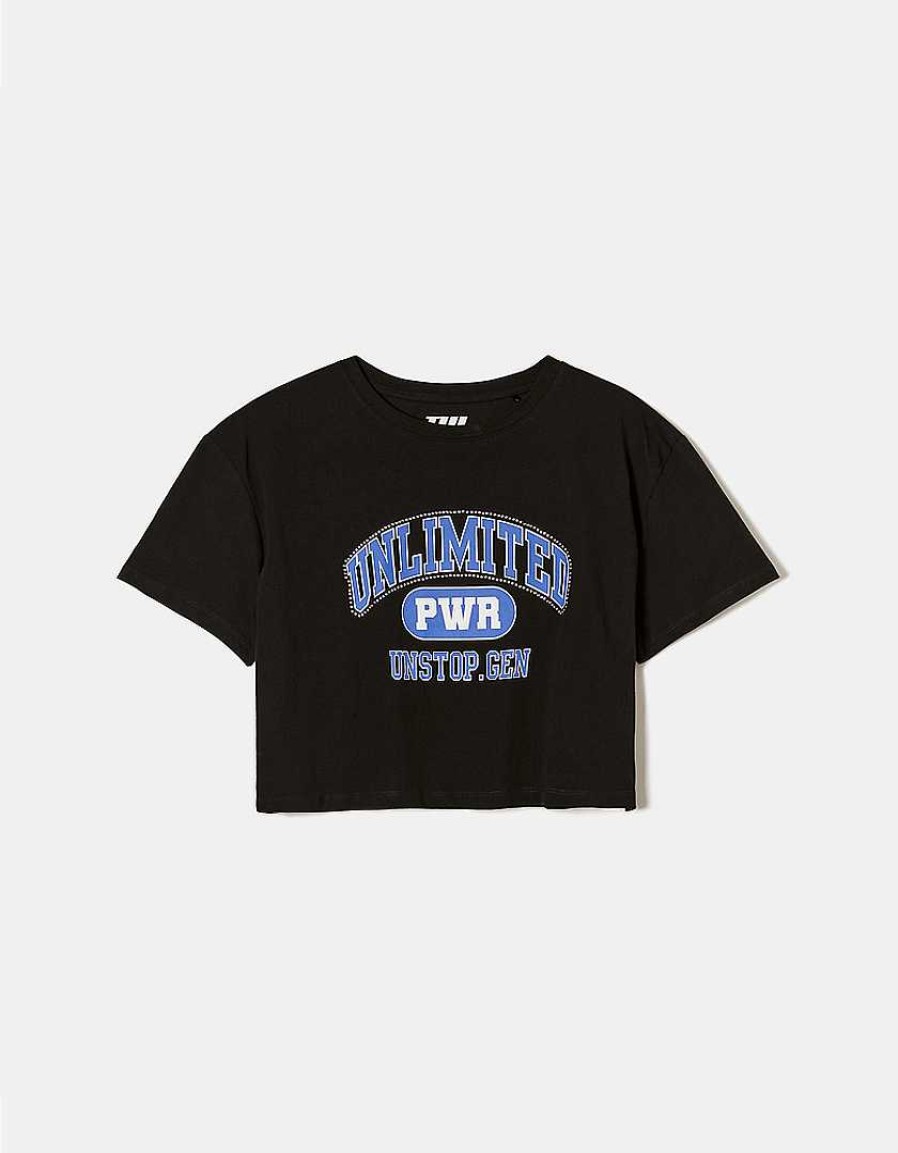 Vestiario Tally Weijl | T-Shirt Stampata Corta Nero