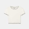 Vestiario Tally Weijl | T-Shirt Con Cuciture A Contrasto Bianco