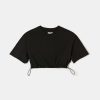 Vestiario Tally Weijl | T-Shirt Corta Con Cordino Elastico Nero