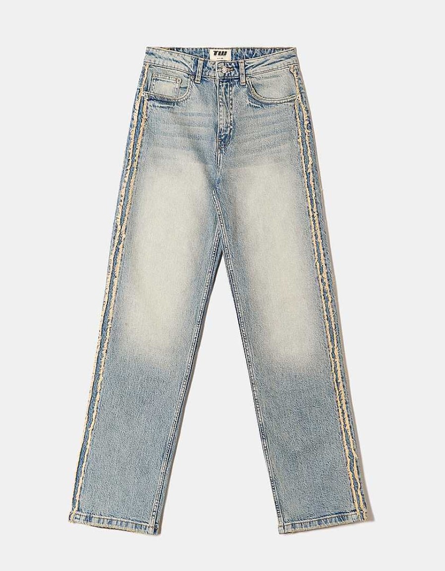 Jeans Tally Weijl | Jeans Fantasia A Gamba Dritta A Vita Alta Blu