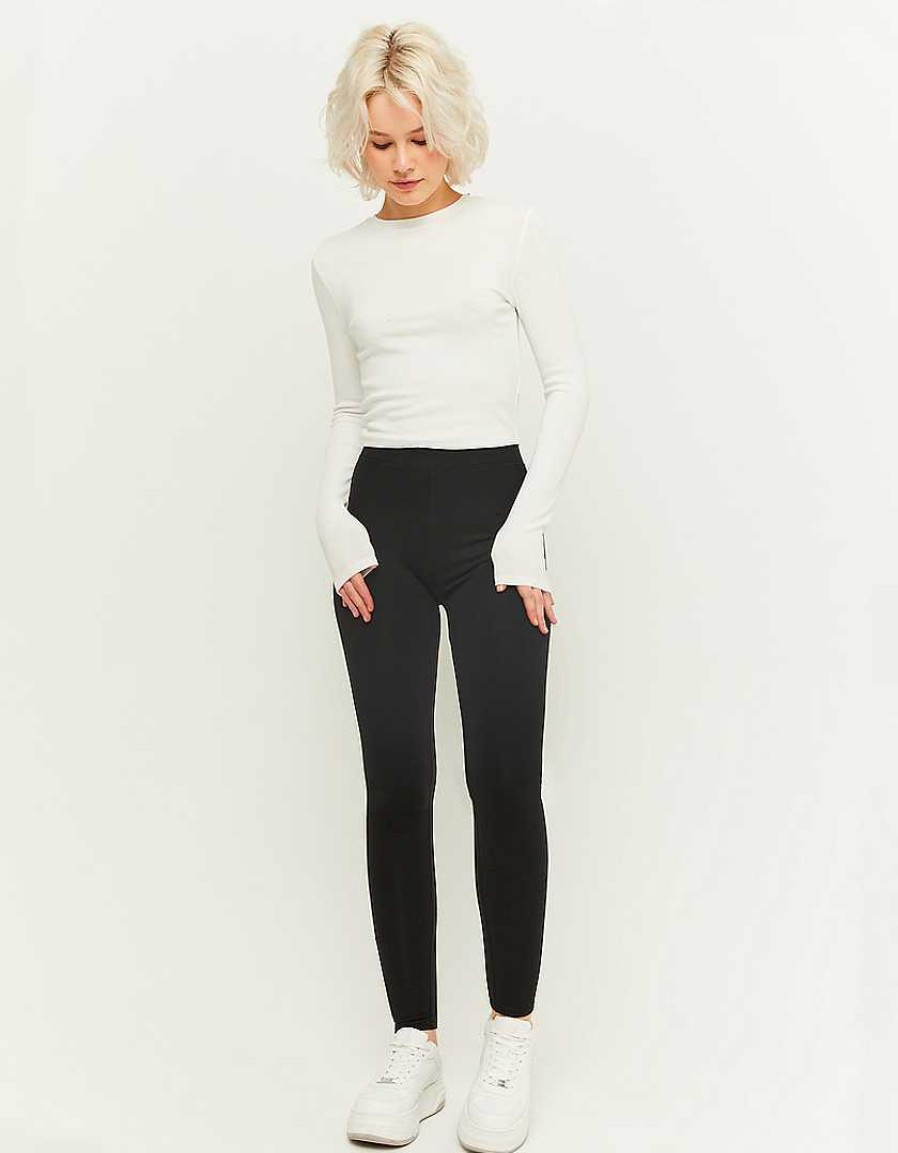 Vestiario Tally Weijl | Leggings Basici A Vita Alta Nero