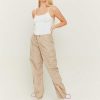 Vestiario Tally Weijl | Pantaloni Da Paracadute A Vita Media Beige