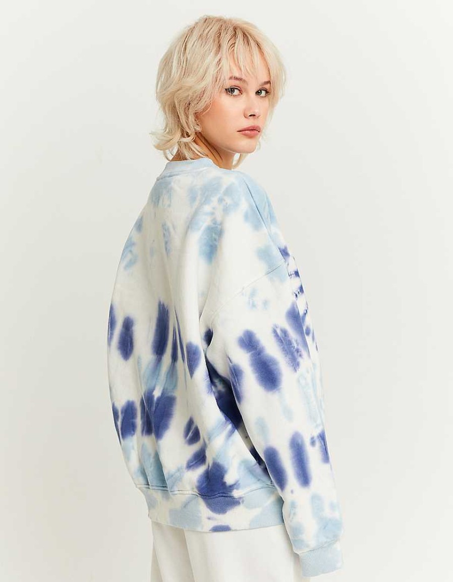 Vestiario Tally Weijl Felpe Oversize | Felpa Oversize Blu Tie-Dye Multicolore