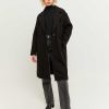 Vestiario Tally Weijl Cappotti | Cappotto Lungo Basic In Finta Lana Nero