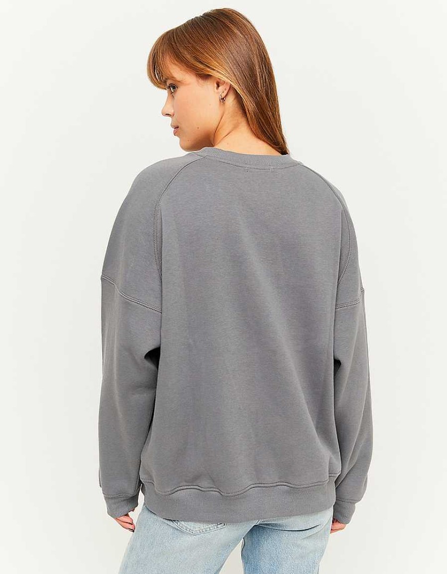 Vestiario Tally Weijl Felpe Oversize | Felpa Stampata Oversize Grigio