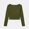 Vestiario Tally Weijl | Magliette Basic A Maniche Lunghe Verde