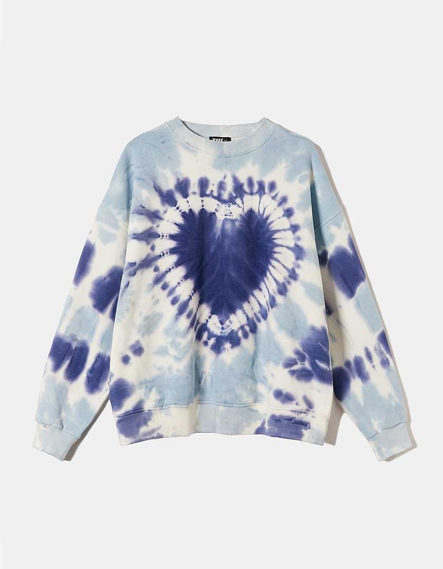 Vestiario Tally Weijl Felpe Oversize | Felpa Oversize Blu Tie-Dye Multicolore