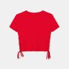 Vestiario Tally Weijl | T-Shirt Con Ruche Laterali Rosso