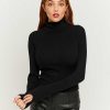 Vestiario Tally Weijl | Maglione Aderente Con Collo Alto Nero