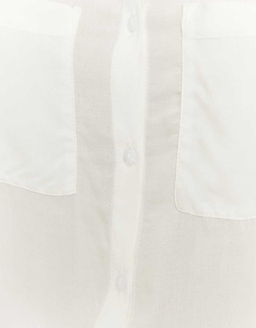 Vestiario Tally Weijl | Camicia Basic Semplice Abbottonata Bianco