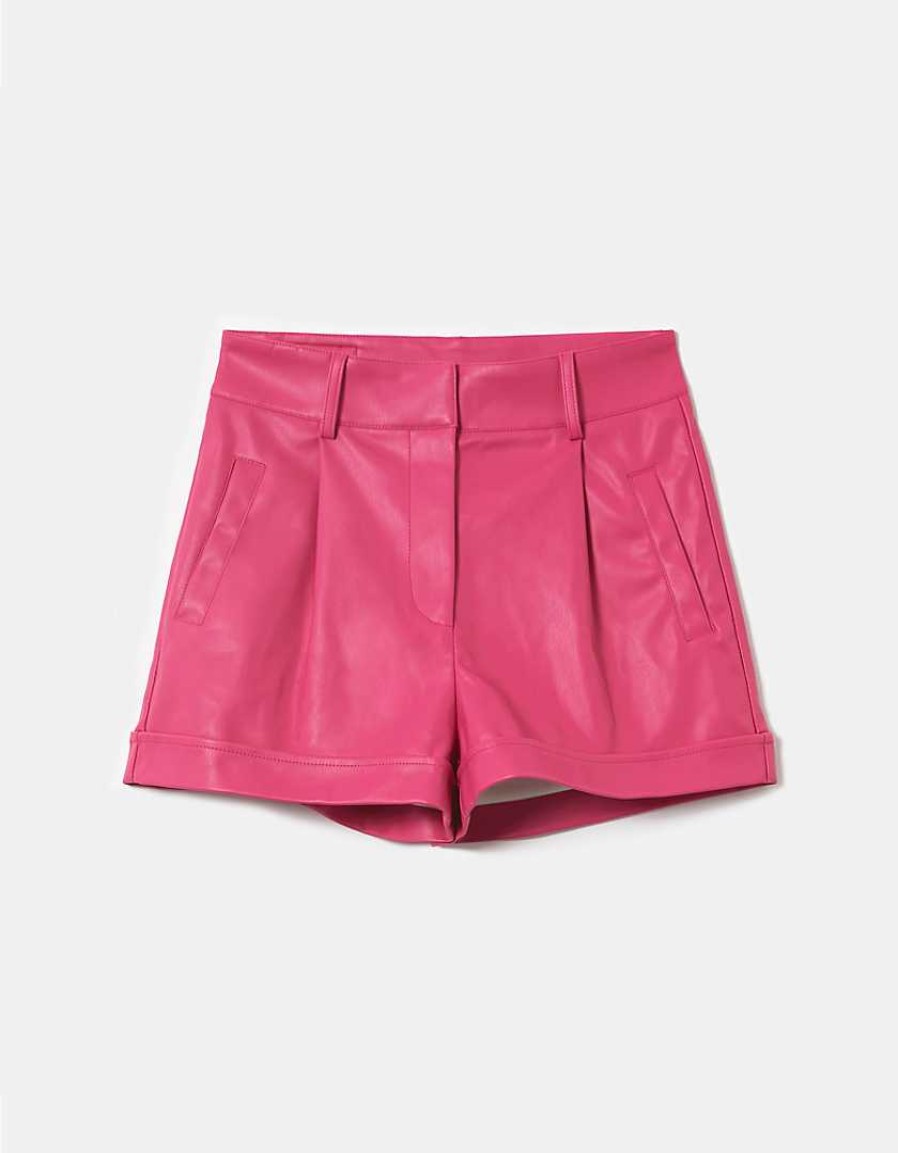 Vestiario Tally Weijl | Mini Shorts In Ecopelle Rosa